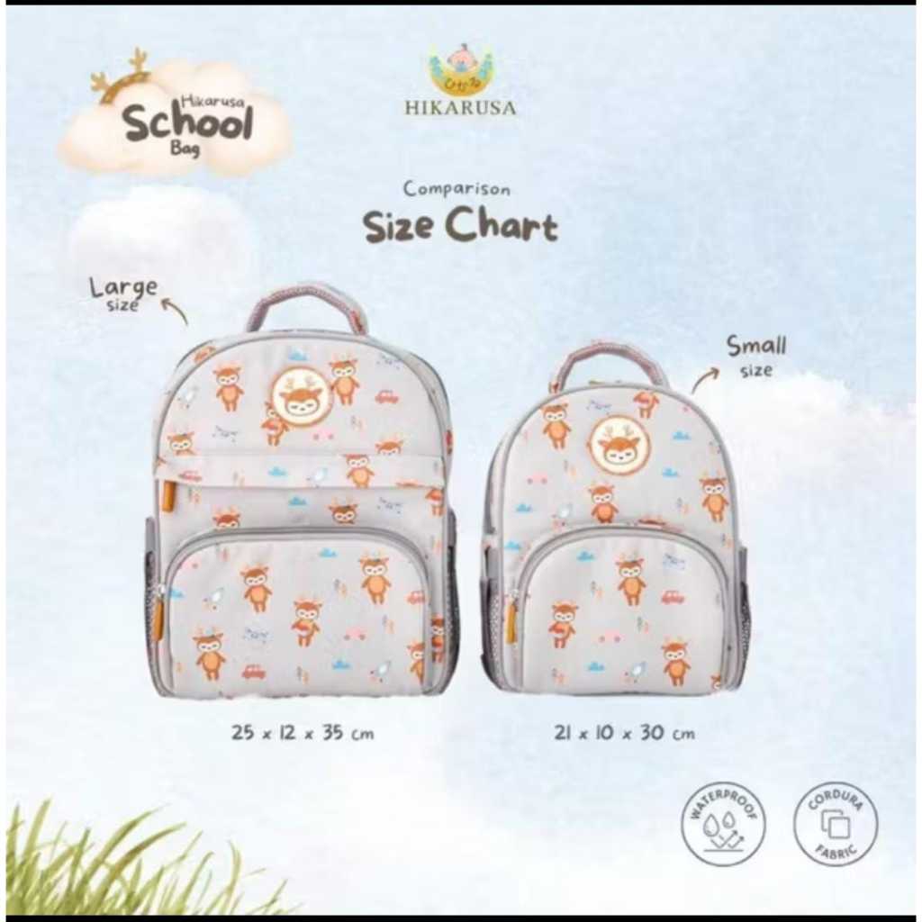 HIKARUSA SCHOOL BAG SMALL & LARGE