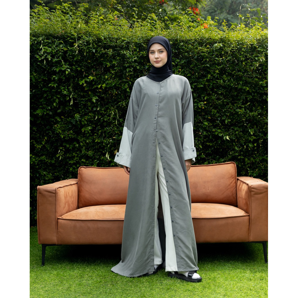 RGZ - Melissa abaya grey - abaya abu abu