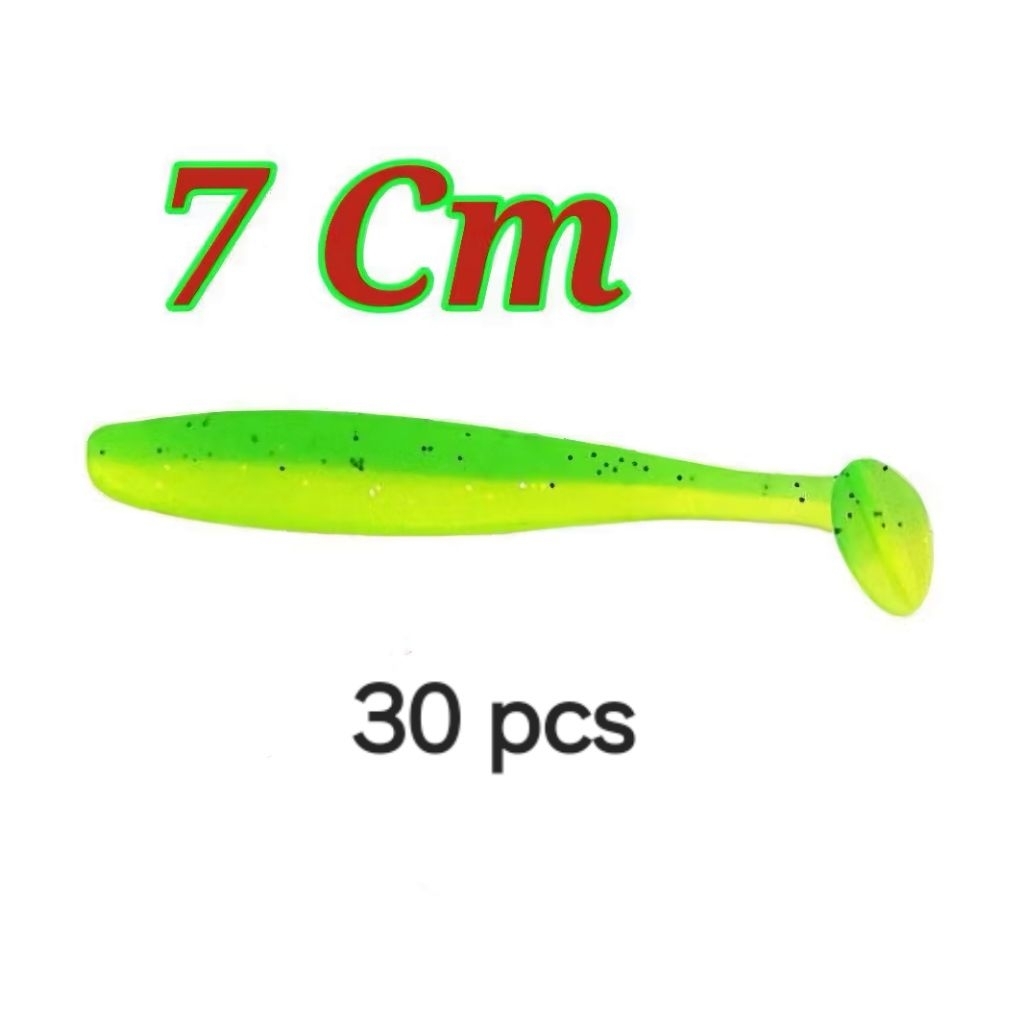 Soft Lure Paddle Tail 7 cm Umpan Mancing Casting Ikan Gabus, Kakap, Tarpon, Kerapu, Mirip Ikan Asli