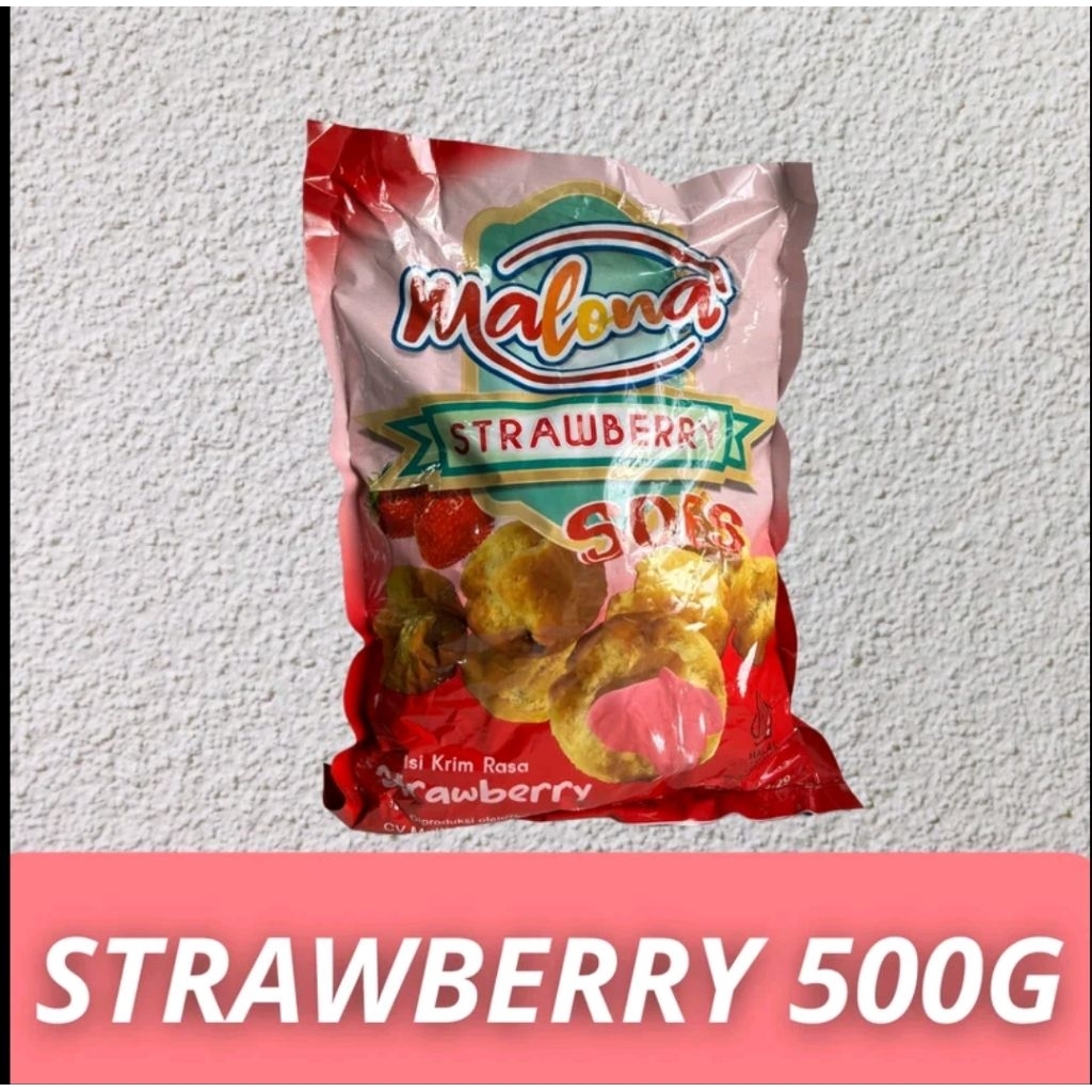 Soes Coklat/Strawberry/Mix Rasa/Halal Kue Sus Kering Isi soes Coklat / Strawberry Lumer 500g