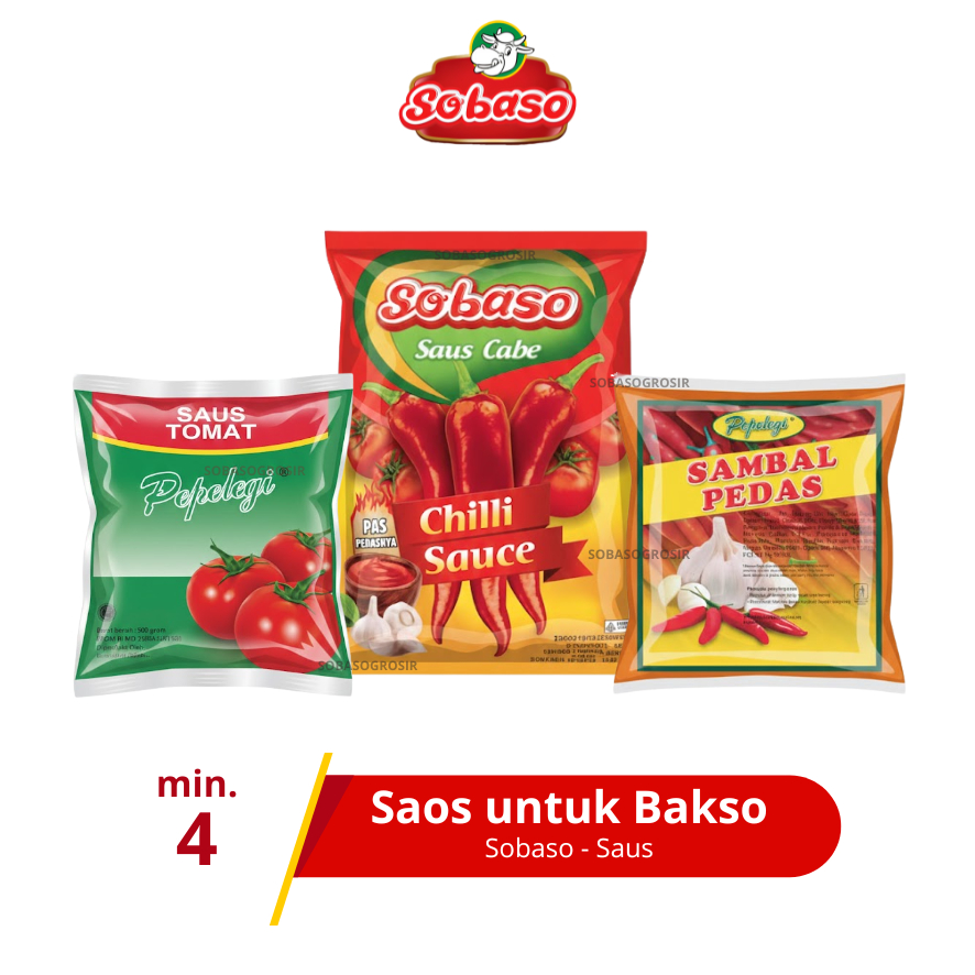 Saos untuk Bakso Sobaso Saus Pedas 600 ml Saus Pedas Saos Tomat Pepelegi 500 ml Saos Bantal