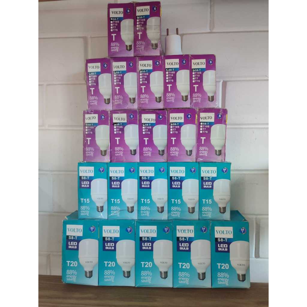 Volto Paket Usaha Lampu  LED Tabung / Jumbo T5  T10  T15  T20  Bonus  T5 2  Fitting Colok Total 22pc