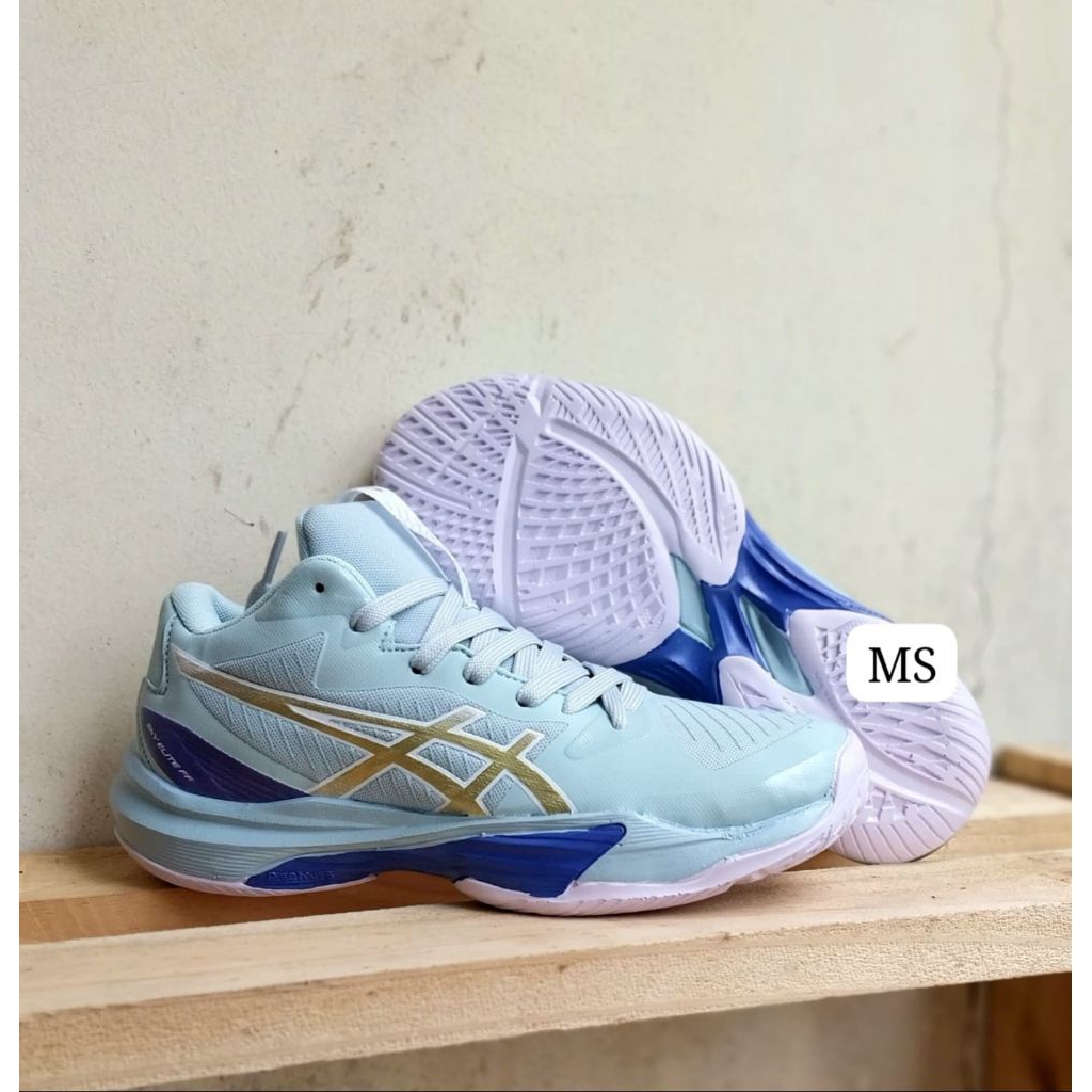 Sepatu voli Asik Sky Elite ff Mid sepatu volley Cewek sepatu voli Anti Slip sepatu voli Cewek