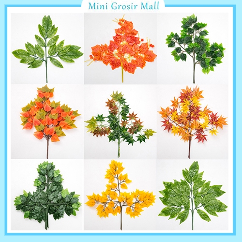 Daun Maple daun anggur Cabang 3 Dekorasi Wedding BG28