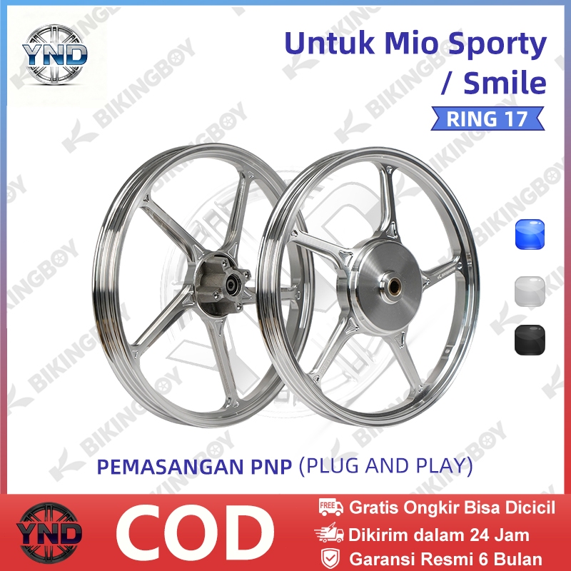 BIKINGBOY Velg Ring 17 Racing untuk Mio Sporty & Mio Smile | Desain Sporty, Ukuran Lengkap (1.4*17F/