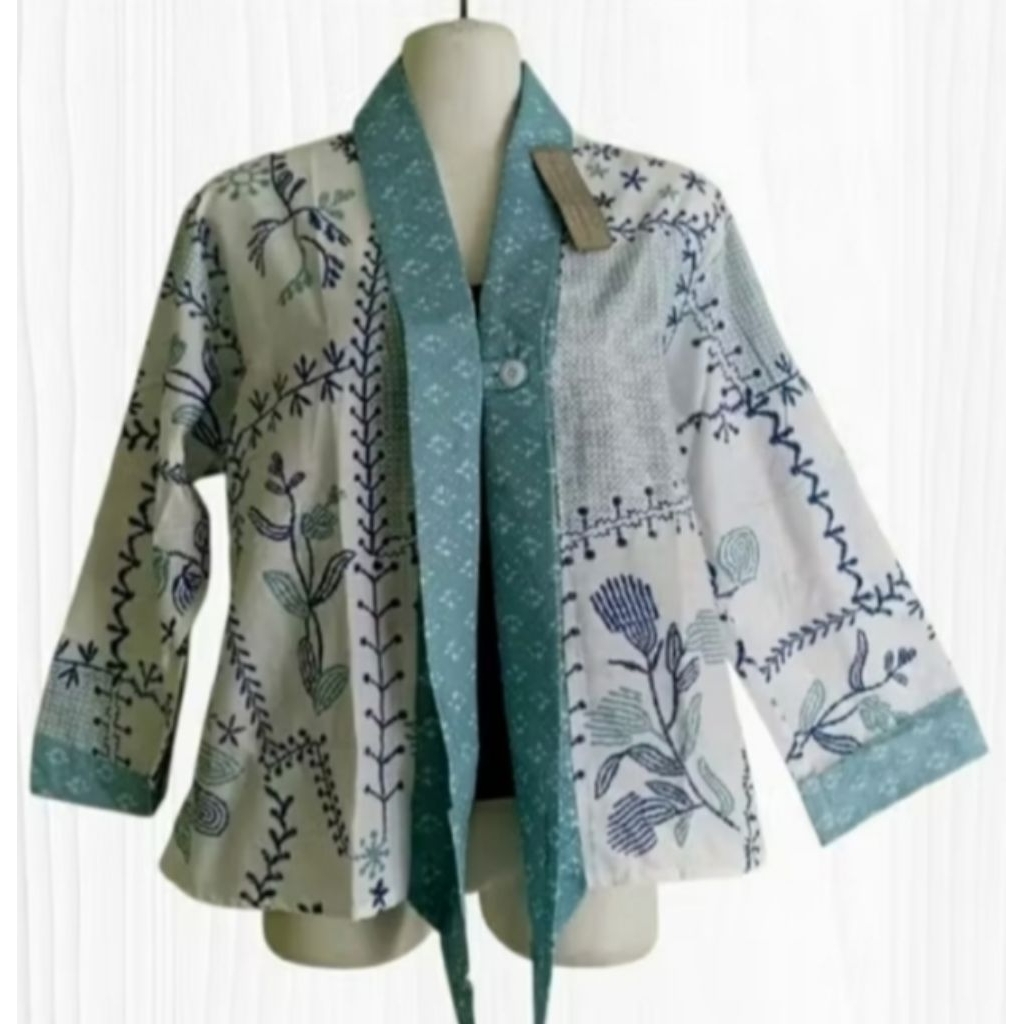 Atasan batik wanita modern etnik outer kerja wanita kekinian
