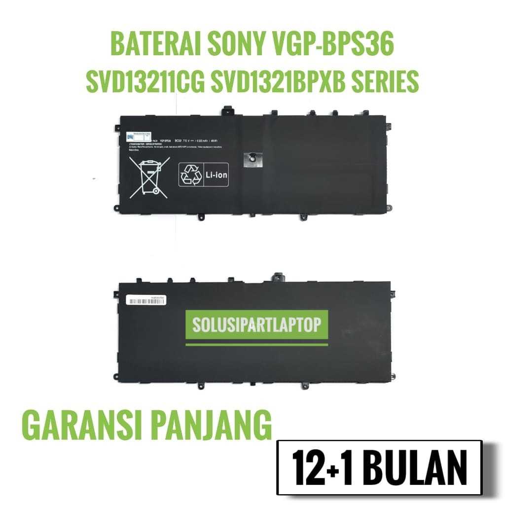 BATERAI BATTERY S0NY VAIO ULTRABOOK VGP-BPS36 BPS36 BPS 36 DUO 13 Rental Touch 13.3 INCH SVD132 SVD1