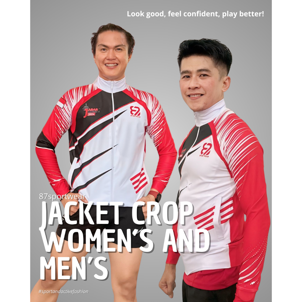 New 87SportWear Atasan Jaket Pakaian Olahraga Unisex Aerobic/Zumba/Senam/Gym
