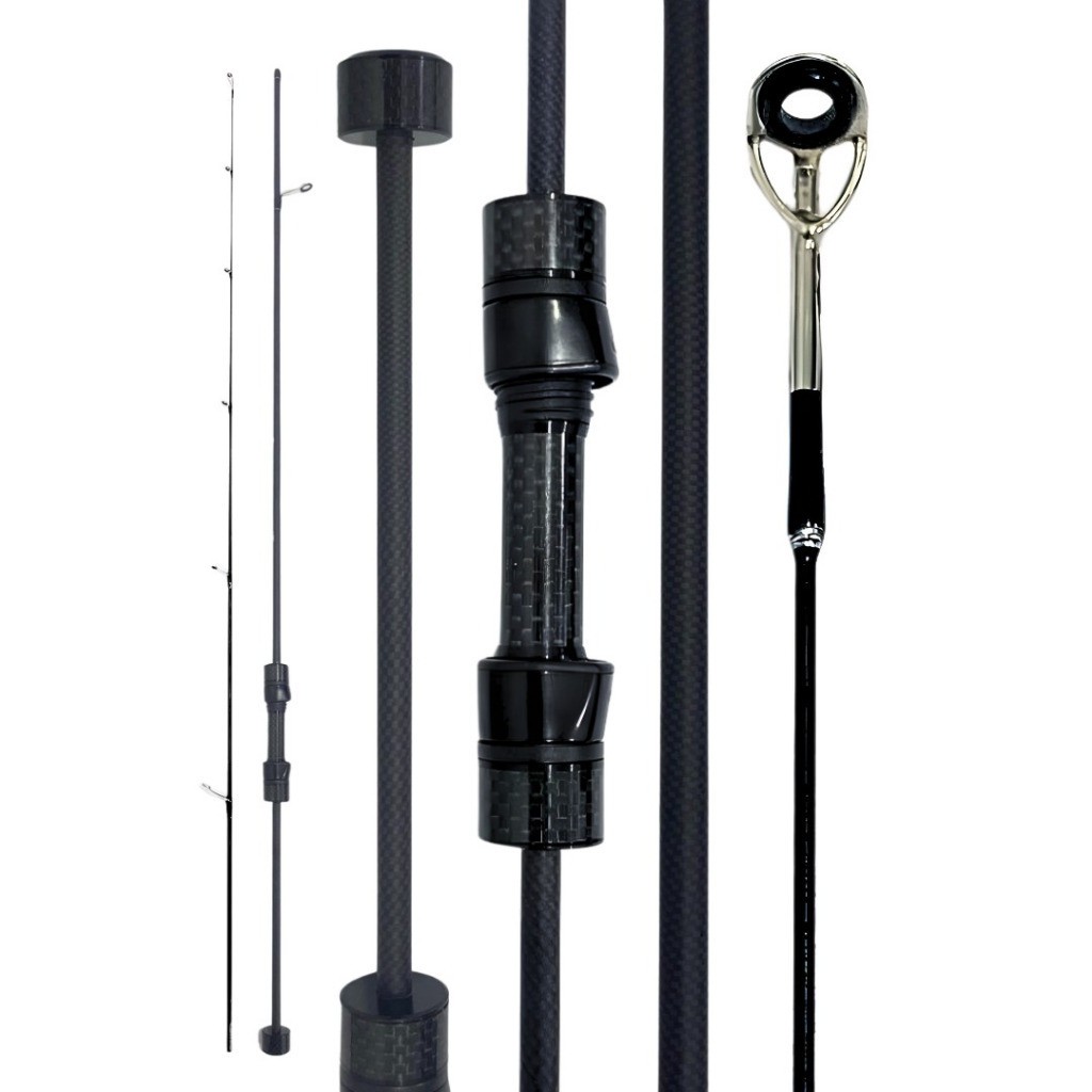 Joran Spinning & Casting 100% Solid Carbon Action Ultralight 2-6LB Anti Slip Blank Lentur Namun Kuat