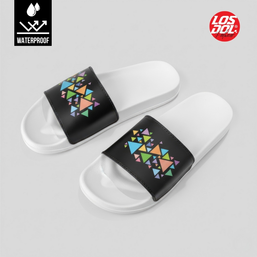 Sandal Slide Casual Abstract Geometry – LOSDOL Footwear Original Brand Footwear