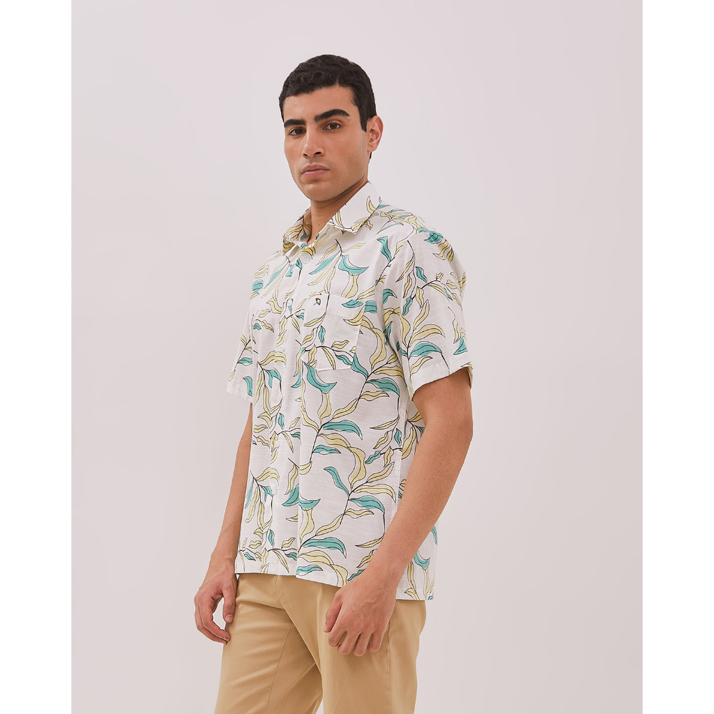 ARNOLD PALMER Kemeja Lengan Pendek Putih Pria - P-EBCE05-N1