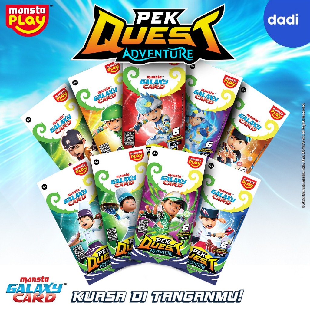 BoBoiBoy Galaxy Pek Quest 1 set- Mainan/Card Game