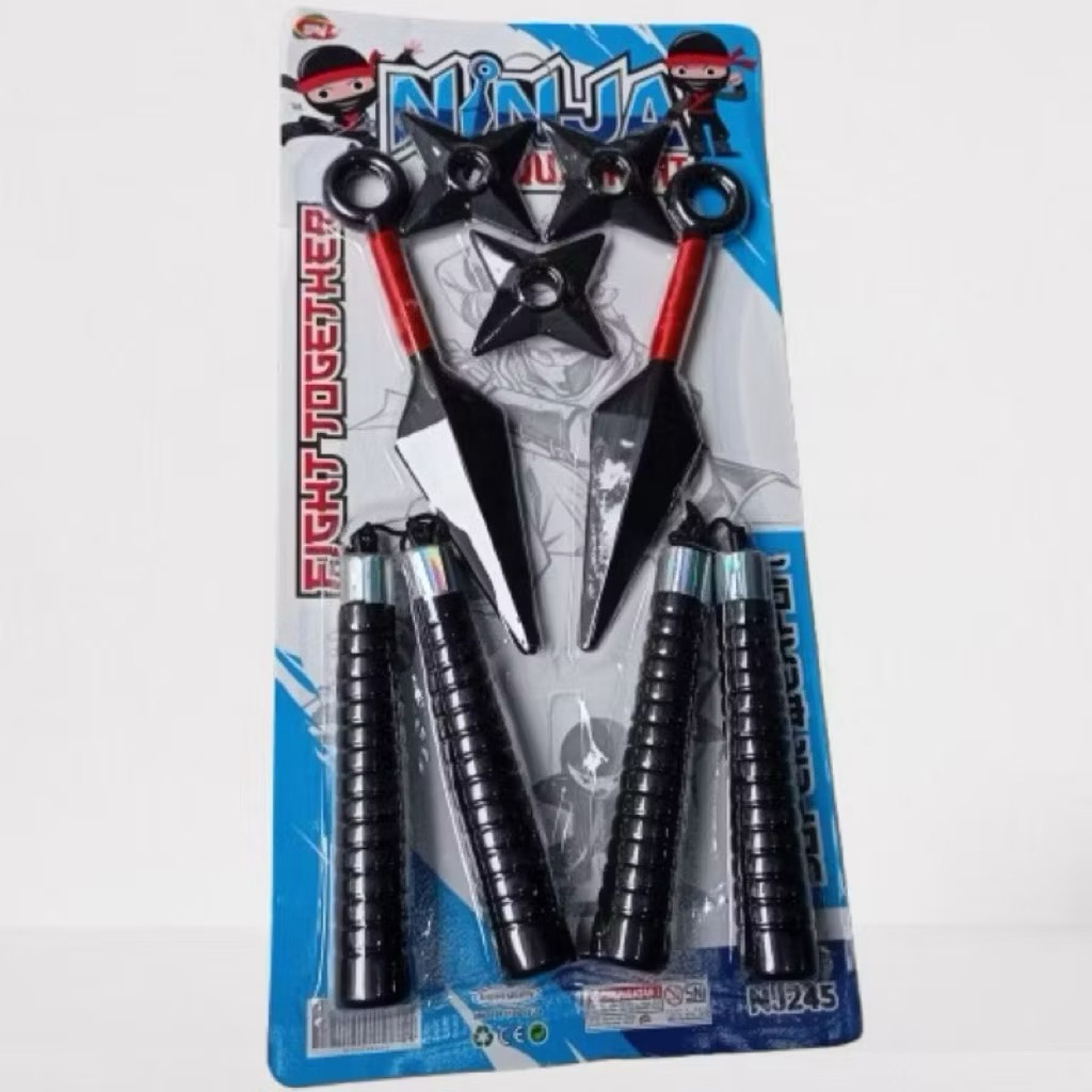 Mainan Senjata Kunai Ninja Naruto Anime / Mainan senjata Naruto Suriken Set lengkap