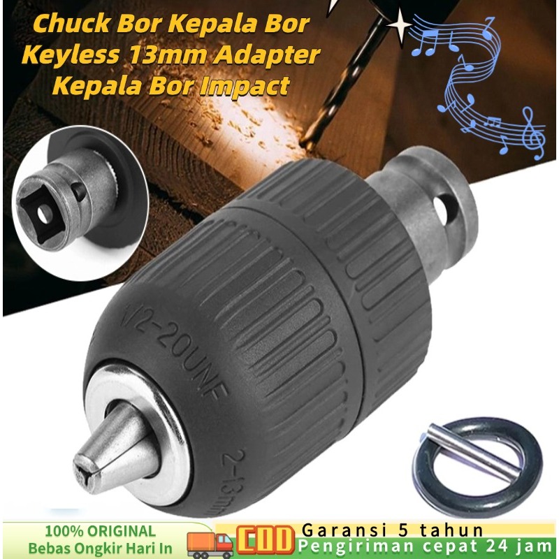 Chuck Bor Kepala Bor Keyless 13mm Adapter Kepala Bor Impact