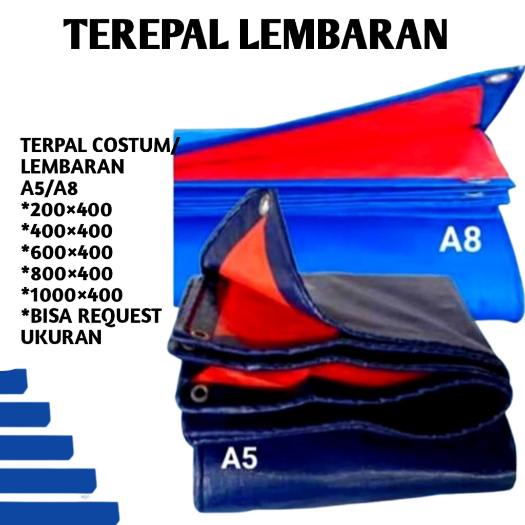 Terpal Custom Lembaran Tebal A5 A8 Original Awet Untuk Atap Tenda jemuran padi amparan warkopi