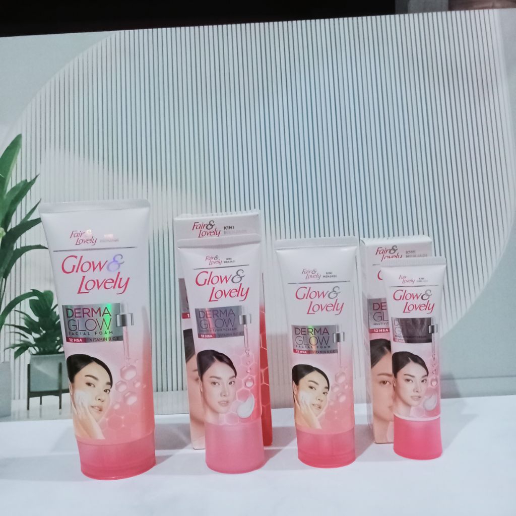 Paket  Fair & Lovely Glow & Lovely Derma Glow Multivitamin Cream & Facial Foam BPOM