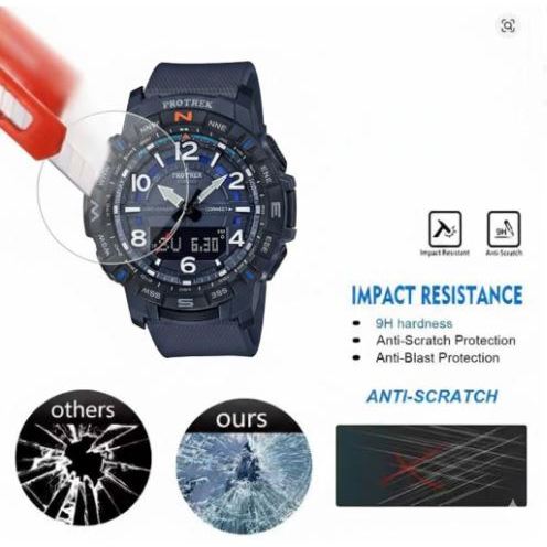 nnn tempered glass for CASIO PRO TREK PRT-B50-2 PRT B50 2 anti gores jam tangan TG pelindung layar s