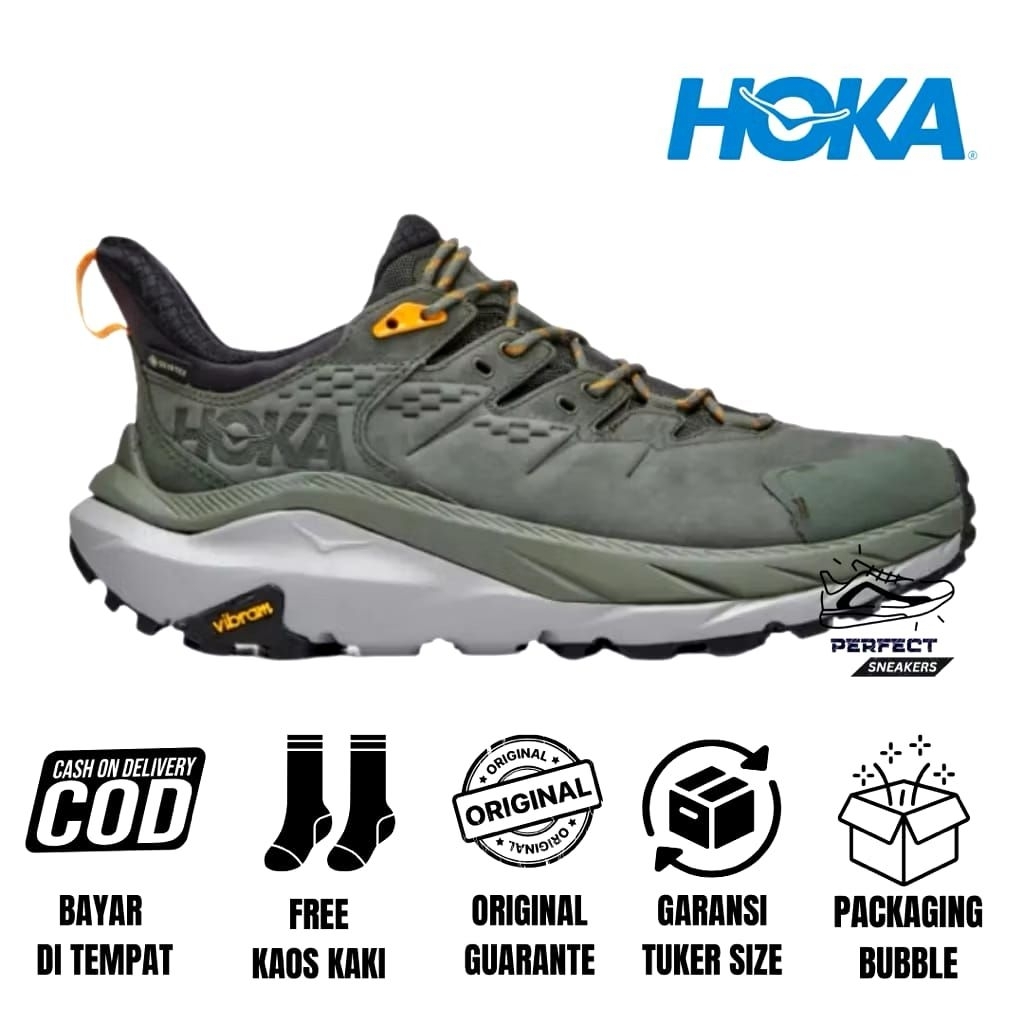 SEPATU TRAIL RUN HIKING HOKA GREEN