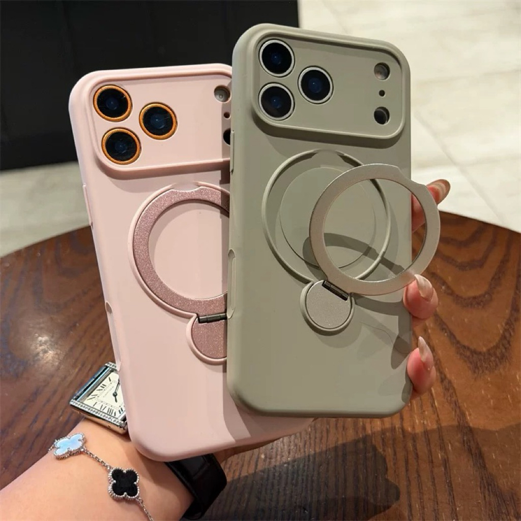 Liquid Standing 360 Case For IPhone 13 14 15 16 17 PRO MAX Magsafe Complete Casing