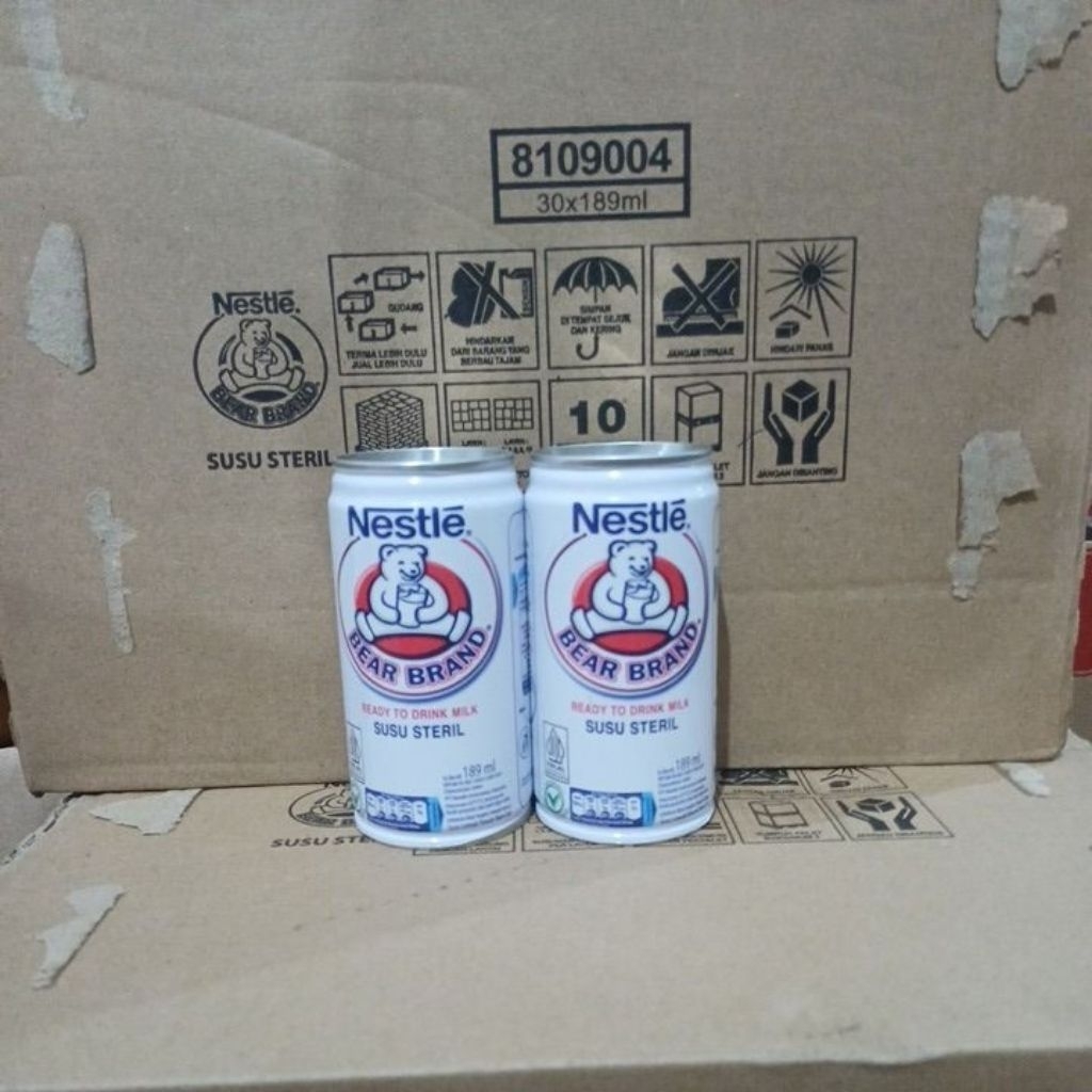 nestle bear brand susu steril 189ml 1 dus isi 30 kaleng