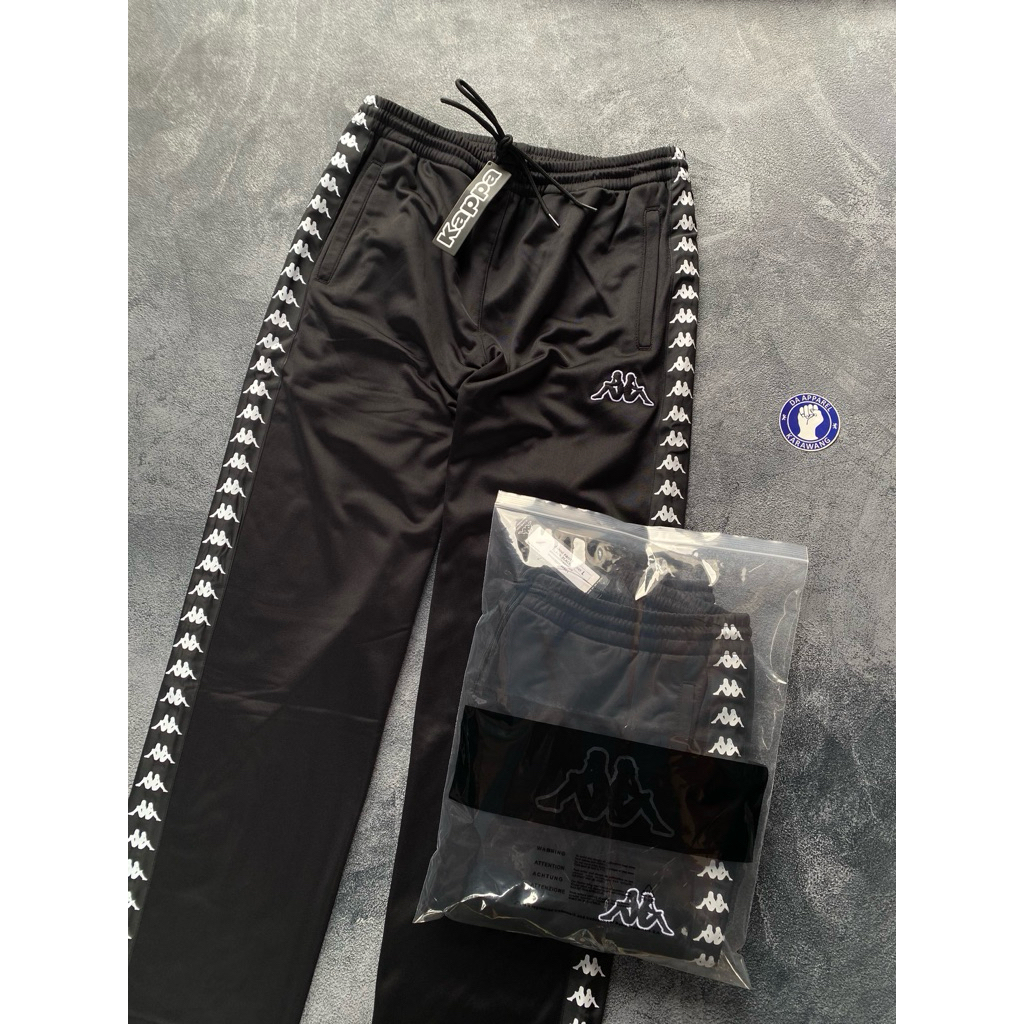 Ready stok Trackpants Kappa Full Black Original 100%