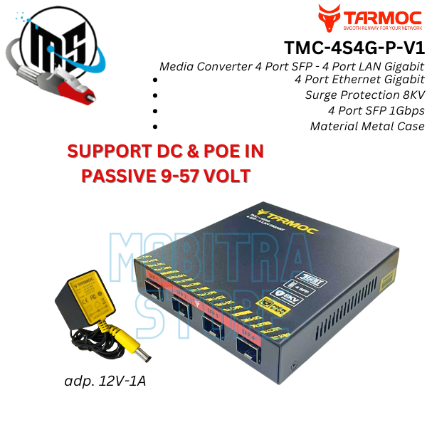 Ethernet Fiber Switch 4 SFP 4 LAN Gigabit | Media Converter FO