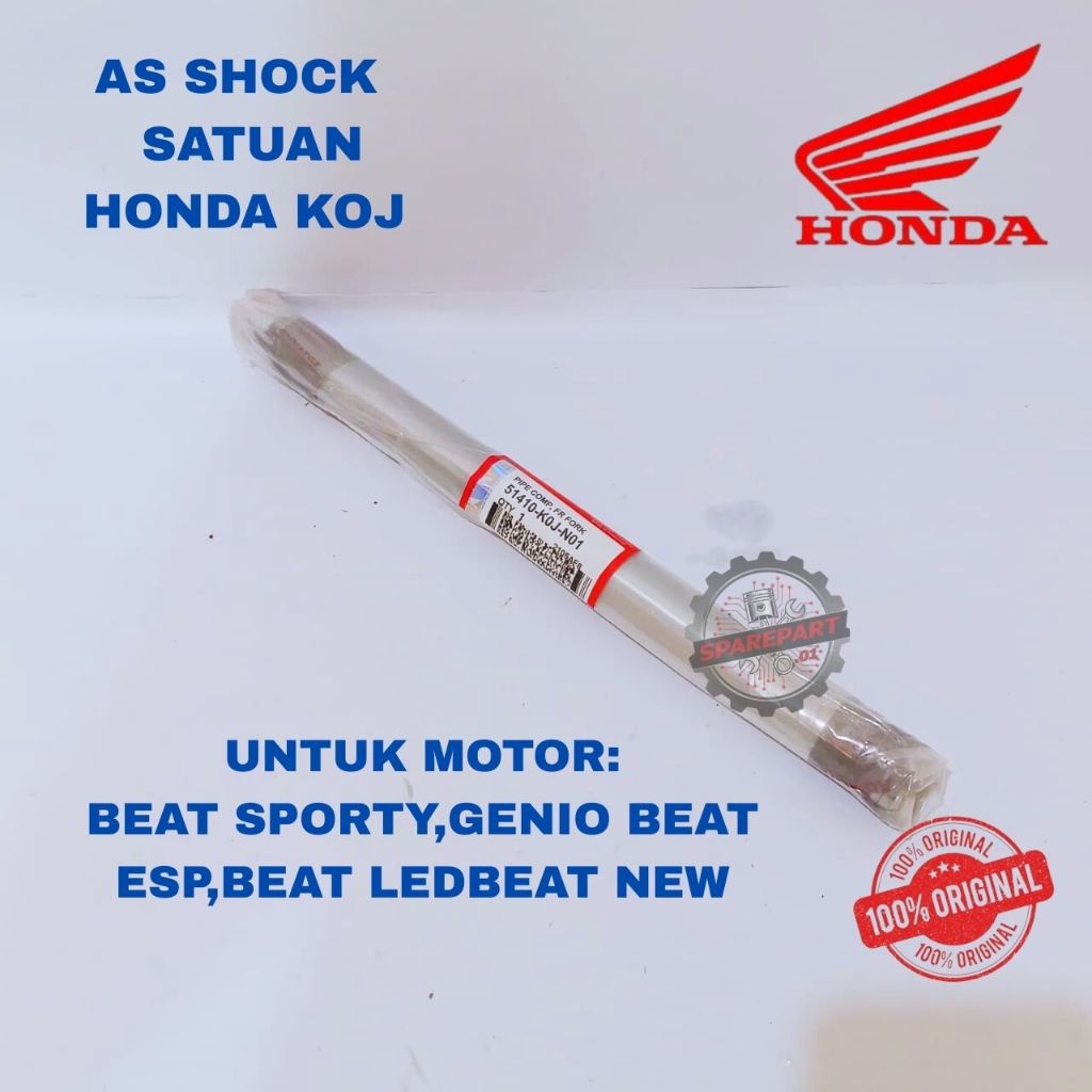 AS SHOCK DEPAN SATUAN  ORIGINAL HONDA KODE KOJ , AS SHOCK BEAT SPORTY, AS SHOCKGENIO BEAT ESP, AS SH