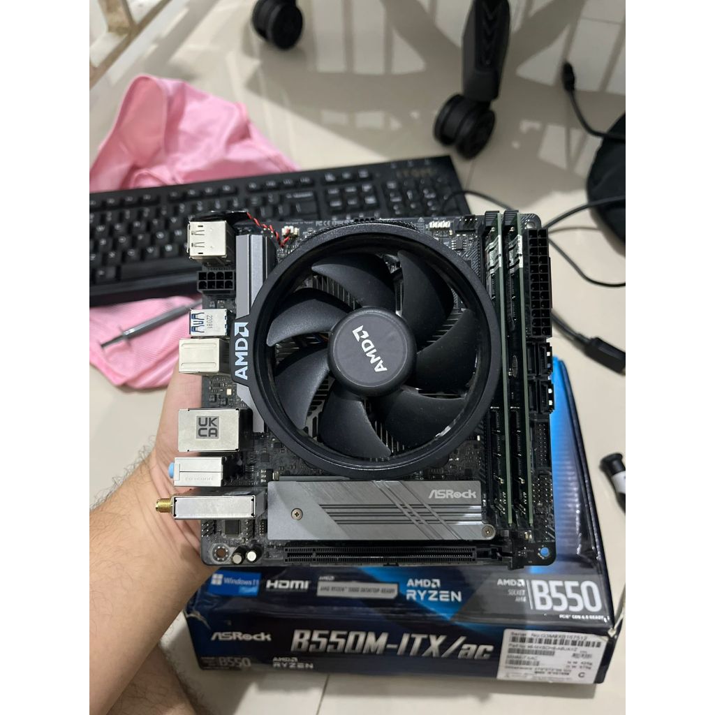 PAKET ITX B550M/ITX AC ASROCK Ft Ryzen 5 3600 ft SSD 256 GB ft RAM 16GB DDR4 3600MHZ OC | MINI ITX S