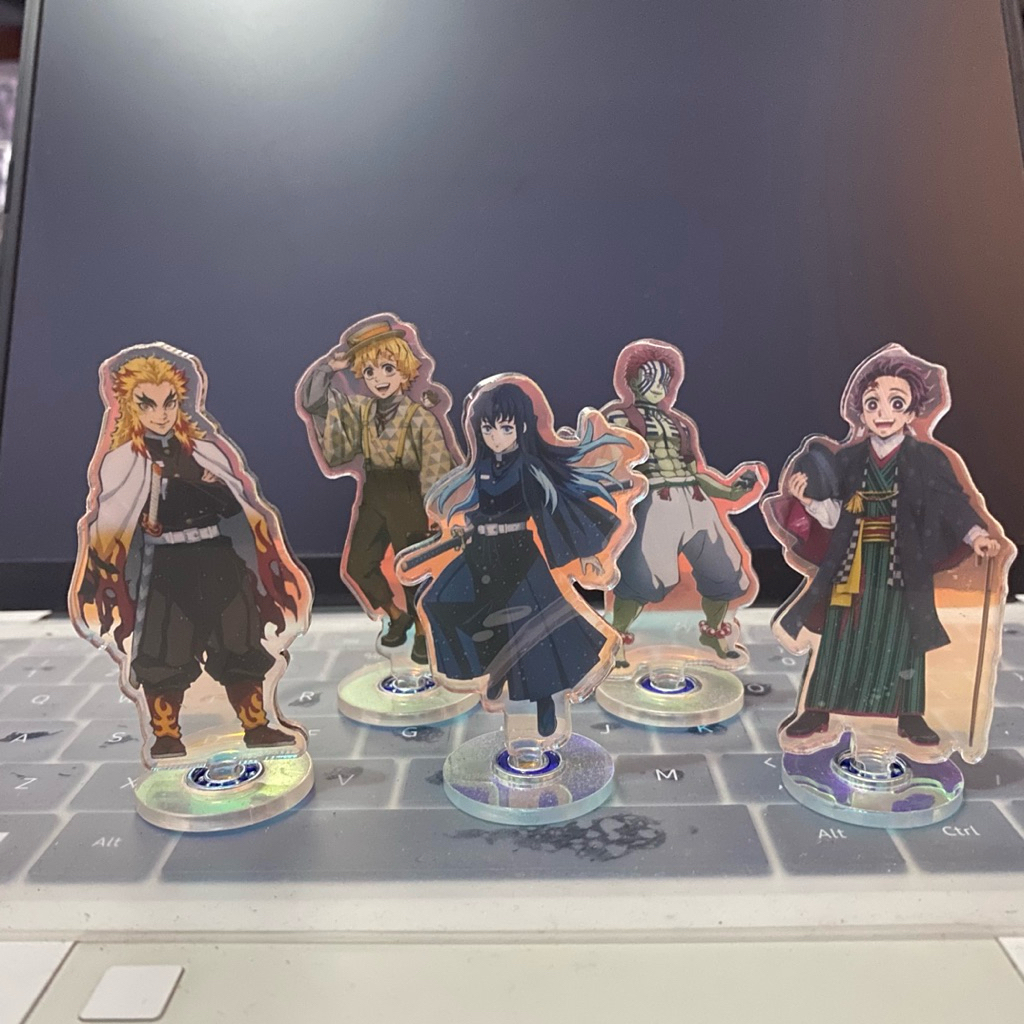 Demon Slayer Standee Akrilik Figure Rotatin Tanjiro Zenitsu Muichiro Rengoku Akaza unofficial