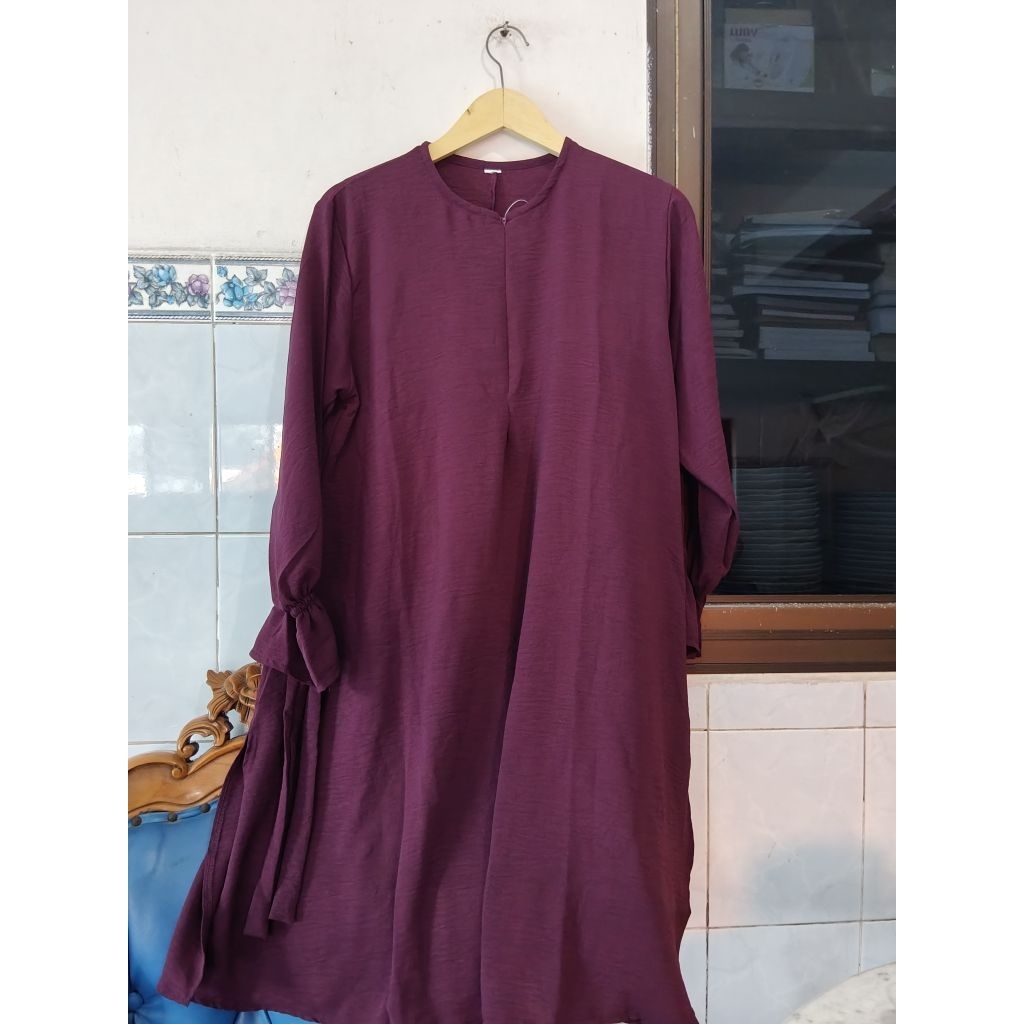 Setelan Atasan Tunik dan Rok Basic Polos