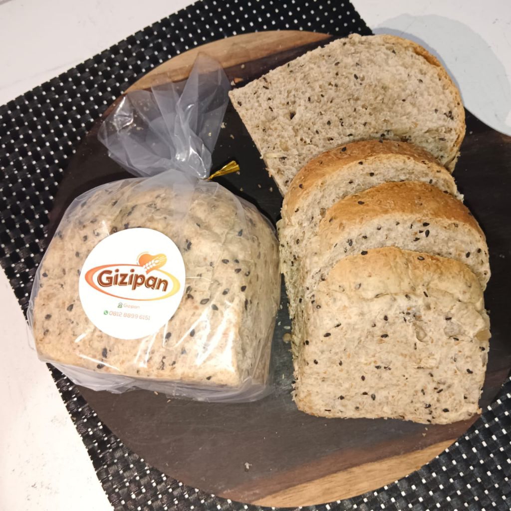 Roti Tawar Diet Multiseed Gizipan dengan berbagai manfaat biji-bijian alami