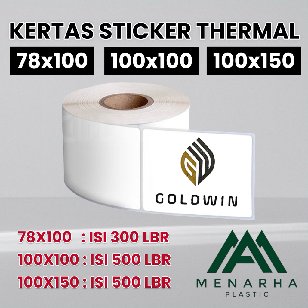 Label Thermal Resi Sticker Barcode GOLDWIN PREMIUM ROLL/ LIPAT