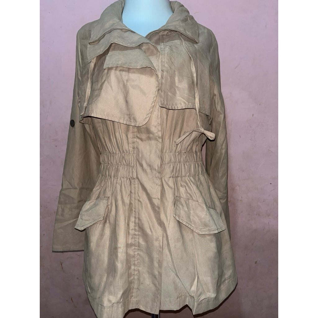 ( Preloved )Coat parka hoodie LD 96cm PJ 70cm