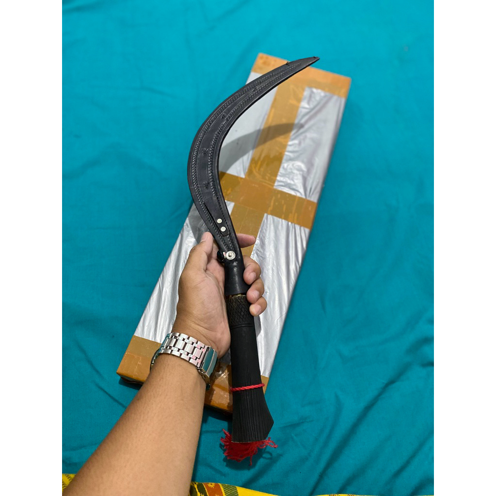 Arit Rumput Madura 55cm Lengkap Sarung Cincin Kuningan