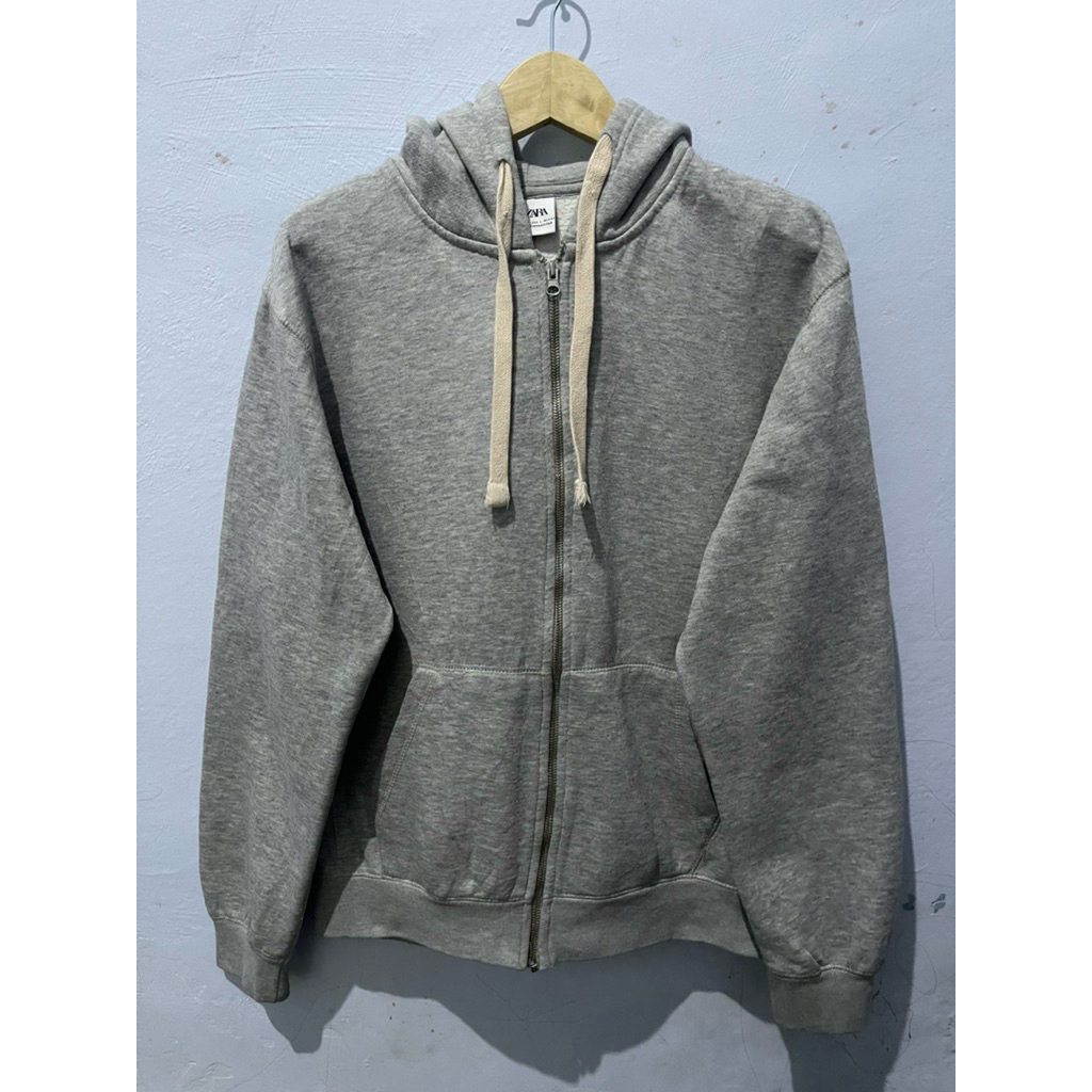 Hoodie Zipper Zara Original Second