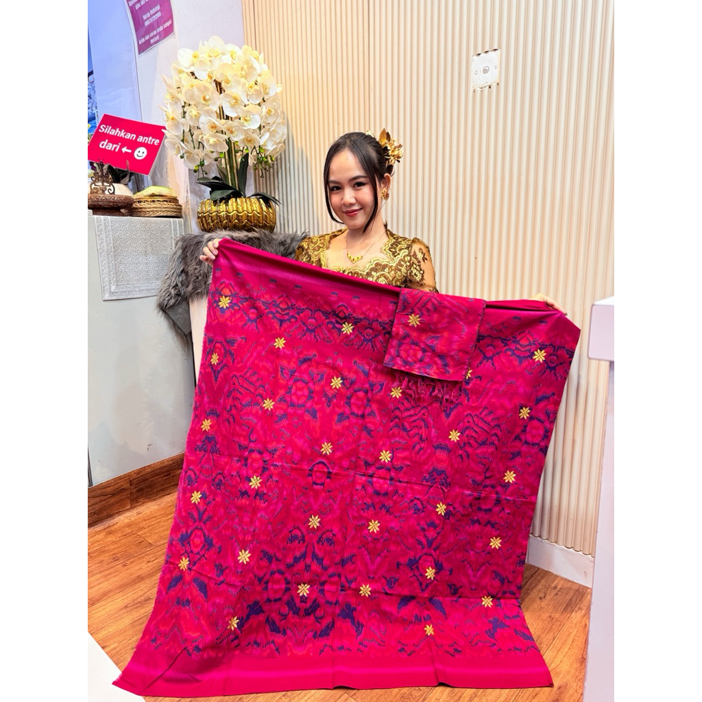 kamen lembaran endek tretes set selendang