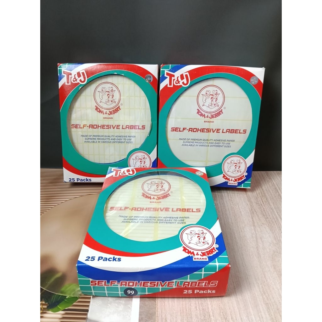 LABEL NAMA STIKER TOM&JERRY/LABEL PUTIH 1BOX ISI 25 PAK/STIKER POLOS/STIKER LABEL NAMA