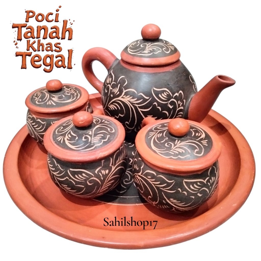 PROMO Poci tanah liat khas Tegal set teko tanah liat BATIK