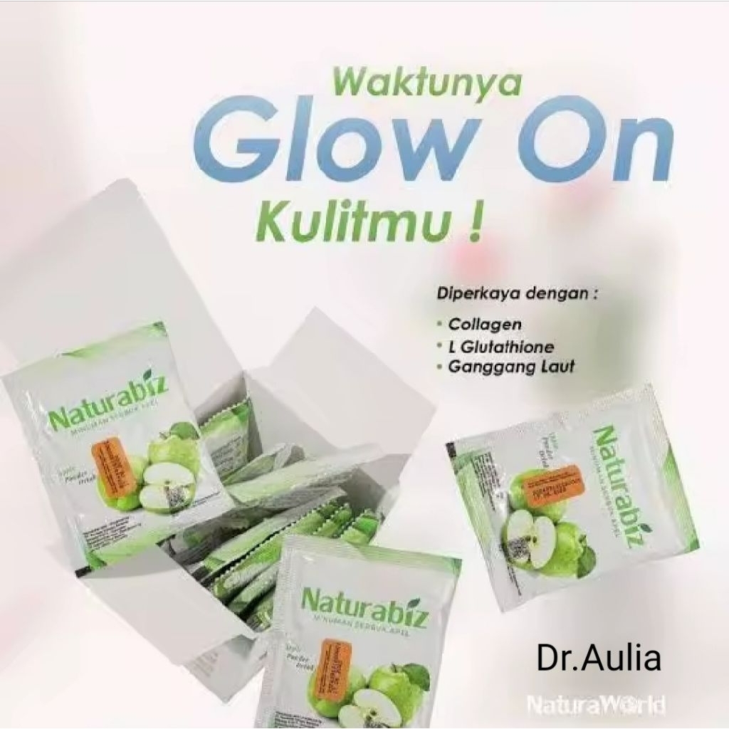 (PH) Naturabiz Minuman Diet Serbuk Rasa Apel Plus Collagen Langsing dan Mencerahkan Tubuh (Alami)