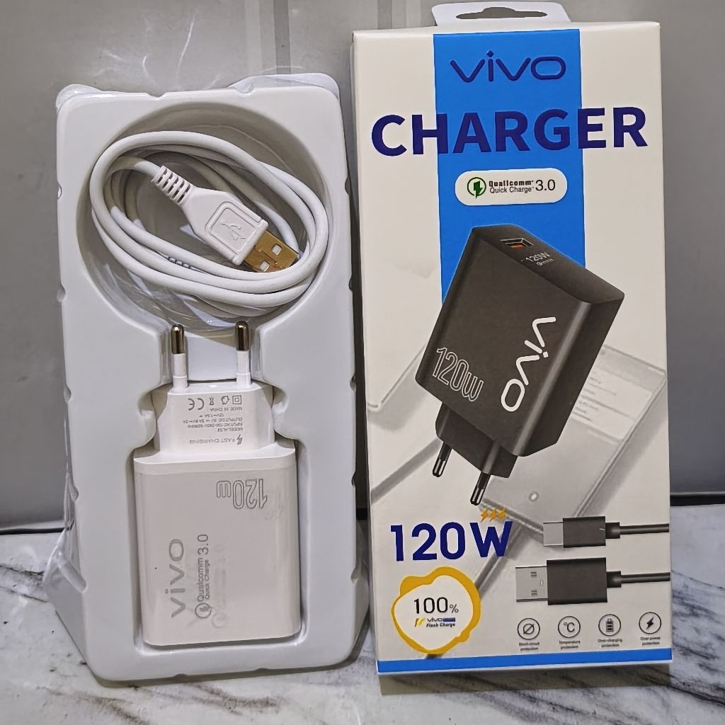 CHARGER CASAN HP VIVO Y15 Y16 Y12 Y12S Y12i TYPE MICRO 120WAT FAST CHARGER ORI