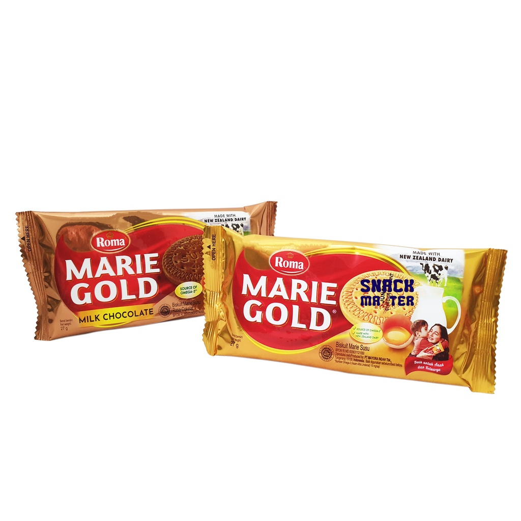 Roma Marie Gold Biscuit Rasa Susu / Coklat 240gr