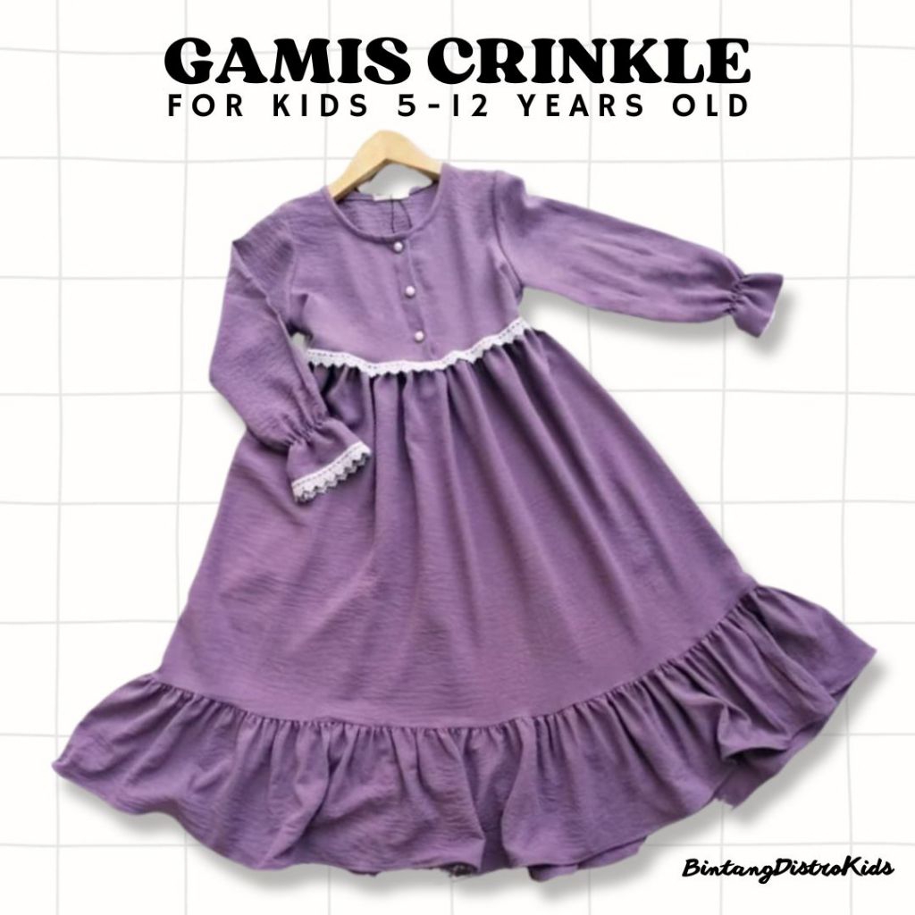 gamis anak terbaru2023 model terbaru bahan crinkle