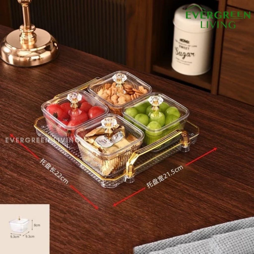 Toples mutiara+ nampan isi 4