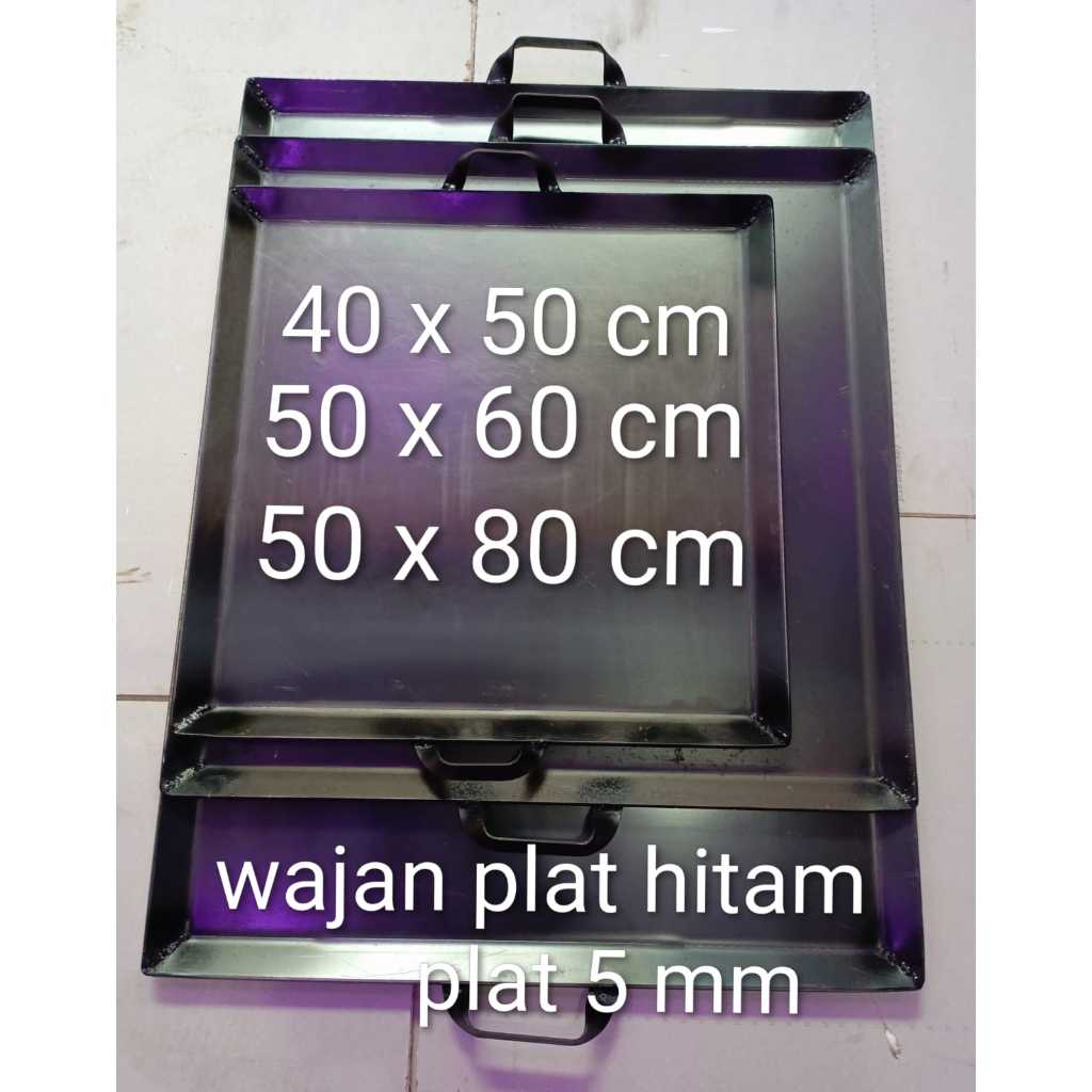 panggangan wajan penggorengan pan baja anti lengket 40x50cm 50x60cm 50x80cm tebal 5mm 2 tungku jumbo