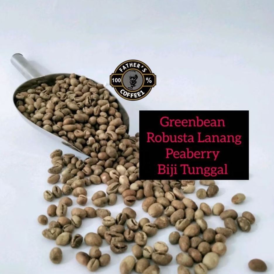 Kopi Robusta Lanang/Jantan/Peaberry/ Biji Tunggal (Green Bean) 1Kg