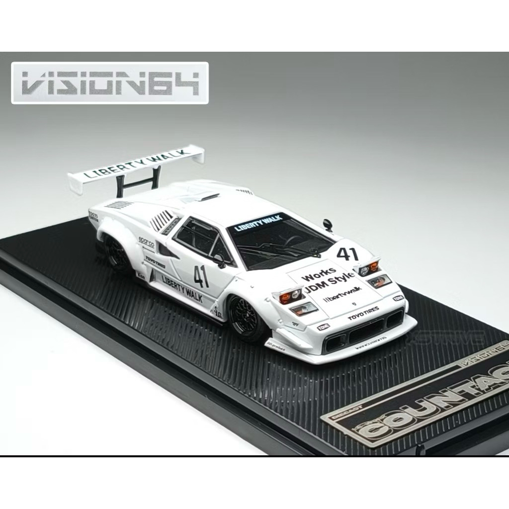 Vision 64 Lamborghini Countach LP500 LB-Works White Reguler Packaging