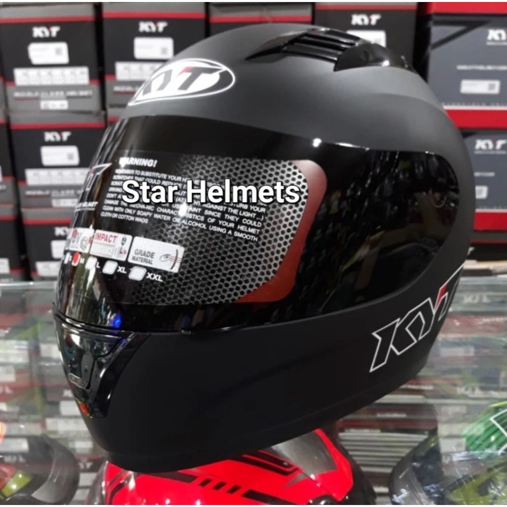 Helm KYT R10 Solid Black Doff