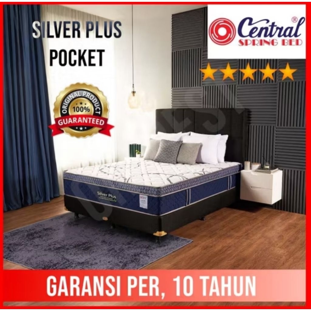 Kasur Springbed CENTRAL SILVER PLUS Pocket Spring Bed