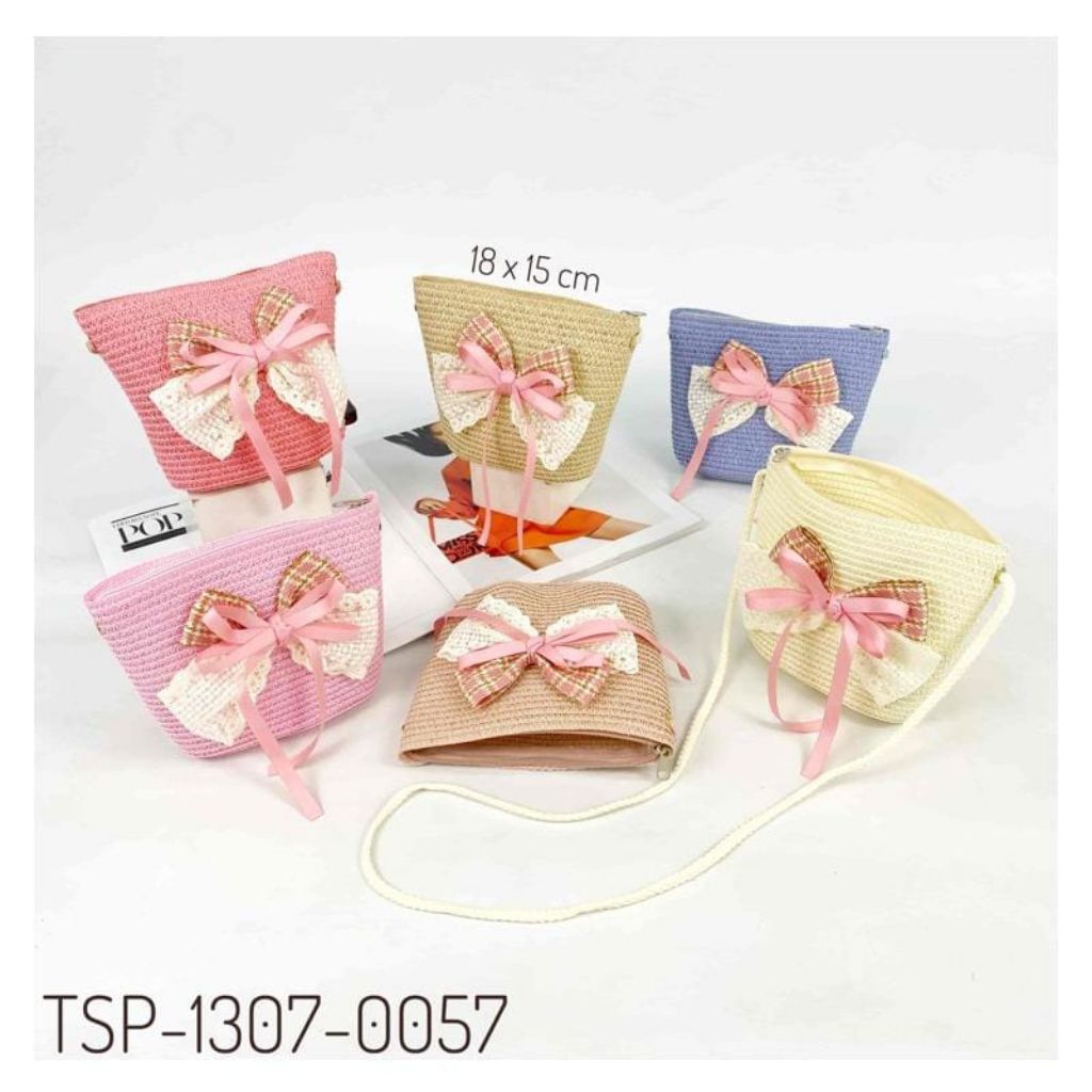 Tas Jerami Anak Remaja Dewasa Korea Muat HP Viral | Tas Rotan Anyaman Anak Sanrio