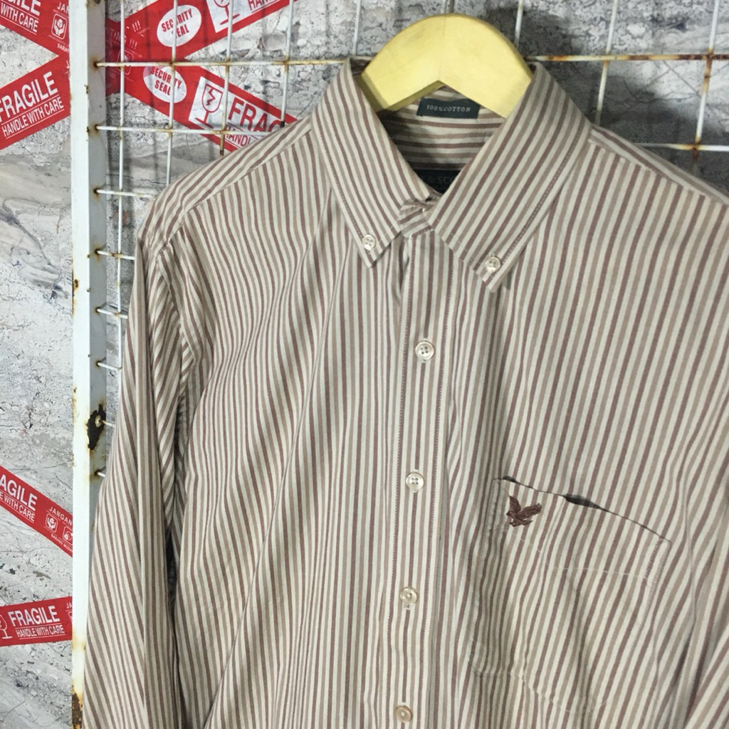 Kemeja Panjang Garis Garis Vintage Lyle&Scott . 05844
